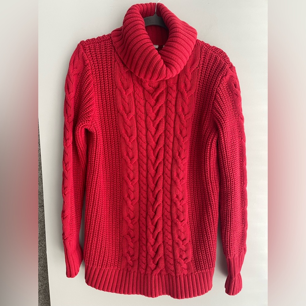 GAP Vibrant Red Cowl Neck Sweater